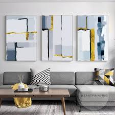 Maybe you would like to learn more about one of these? Set Of 3 Prints Modern Abstract Gold Navy Blue Print Painting Prints On Canvas Luxury Wall Art Pic Blue Wall Art Living Room Art Contemporary Decor Living Room