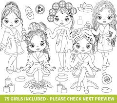Microsoft® word 2013/2016 for microsoft® windows Coloring Page Of Spa Day For Little Girl Colouring Pages Person