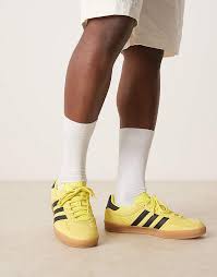 adidas Originals Gazelle Indoor trainers in yellow and black