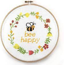 Check spelling or type a new query. Amazon Com Bee Happy Cross Stitch Kit No Hoop