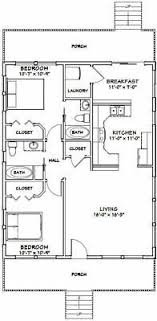28x36 House 2 Bedroom 2 Bath 1 008 Sq Ft Pdf Floor Plan Model 3e Ebay Small Floor Plans Cottage Floor Plans Small House Plans