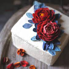 裱花习作 no 2 牡丹花 韩式裱花 豆沙裱花 beanpaste dessert decoration easy cake decorating flower cake