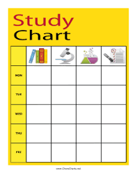 printable study chart