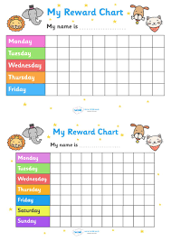Twinkl Resources My Reward Chart Animals Thousands Of