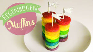 Wir nehmen die selbe masse wie in meinem rezept für. Party Regenbogen Muffins Youtube