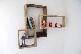 Devi Wooden Wall Shelf With Raw Pallet Wall Shelves Contemporary Wall Shelf Shelves