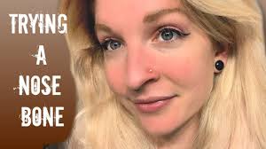 Bestseller add to favorites 14k solid white gold or yellow gold nose bone, nose ring clear cz, standard, 1.5mm, 2mm, 2.5mm, 3mm, 3.5mm cz. Trying A Nose Bone For My Nostril Piercing Youtube