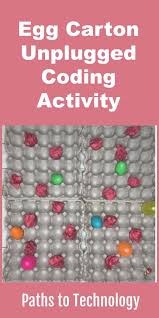 Egg Carton Unplugged Coding Activity Unplugged Coding Activities Coding Kindergarten Coding