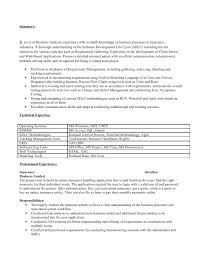 business analyst resume for insurance