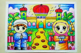 Cara Mewarnai Gradasi Crayon Oilpastel Pergi Ke Masjid Youtube Drawing Lessons Seni Buku Buku Mewarnai