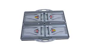 Garden picnic tables come in a range of styles and designs from the traditional rectangular table to round styles. Buy Folding Picnic Table And Stools Camping Tables Argos