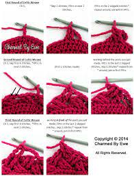 The celtic stitch uses post stitches to get the woven look. Crochet Tutorial Diagonal Celtic Weave Stitch Celtic Weave Crochet Crochet Techniques