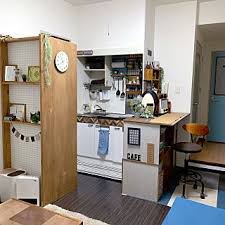 ワイヤーネット キャンドゥ キッチン 100均 狭いキッチン などのインテリア実例 2017 11 12 22 24 19 roomclip ルームクリップ インテリア 狭い部屋 部屋