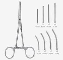 Pinça Hemostática DeBakey-Pean Atrauma; Dicas estreitas