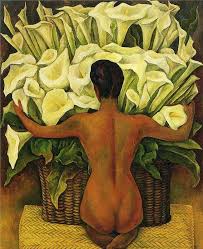 When his career began, the main focal point behind his works was the depict the lives of mexico and its people. Nude With Calla Lilies By Diego Rivera