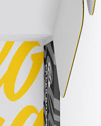 Opened Paper Box Mockup Top View In Box Mockups On Yellow Images Object Mockups