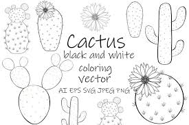 This product is destined for endless possibilities. Cactus Vector Cactus Clipart Cactus Black And White Coloring 921717 Illustrations Design Bundles