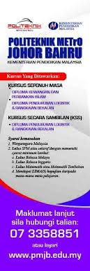 Di politeknik metro johor bahru (pmjb), proses pengajaran dan pembelajaran (pdp) semasa perintah kawalan pergerakan (pkp) menggunakan tiga aplikasi iaitu cisco webex, microsoft teams, dan bigbluebutton. Kursus Kursus Yang Politeknik Metro Johor Bahru Facebook