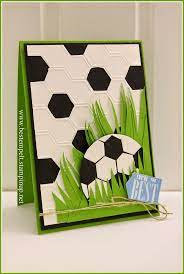 Blue and yellow birthday football invitation. Www Bestempelt De Karten Fur Papa Kids Birthday Cards Cards Handmade Dad Cards