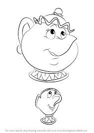 7 1/2 x 4 3/4, mrs. Learn How To Draw Chip Potts From Beauty And The Beast Beauty And The Beast Step By Step Drawing Tutorials