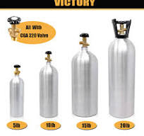 Victory 20lb CO2 Tank Aluminum Cylinder with CGA320 Valve