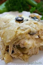 This recipe is easy to make and is ready for the oven in less than 15 minutes. Hatch Green Chile Chicken Enchilada Casserole Great Grub Delicious Treats