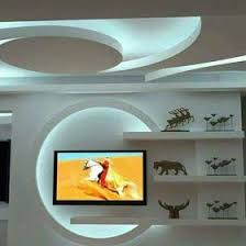 اشغال الجبس والديكور المنزلي Platre De Mur ديكورات الجدران والتلفاز Deco Meuble Tele Deco Meuble Tv Decoration Salon Plafond