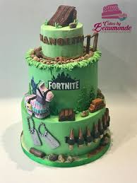 Single Layer Birthday Cake For Teenager Boy Images Three Layer Fortnite Cake With A Disaster Stones Wood Bullet Shells And The Pinata Cake Bithday Cake Birthday Party Cake