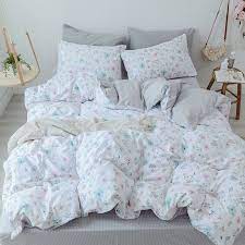 Flower Print Bedding Queen Bed Sheet Set King Size Bed Sheet Sets Pillow Case Cotton Bedding Sheets Bed Cotton King Size Bed Sheets Queen Bed Sheets Bed Sheets
