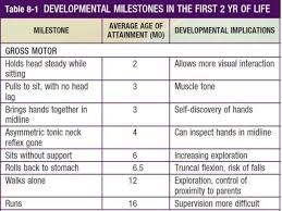 developmental milestones nelson pediatric chart effendi