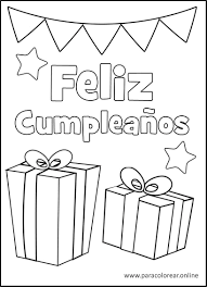 Feliz Cumpleaños Para Colorear