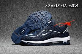 Men S Supreme X Nike Air Max 98 Kpu Tpu Running Shoes Dark Blue White Uk Trainers Sale Nike Air Max Air Max Sneakers Sneakers Nike