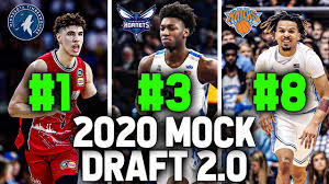 There will be a lot of nba players from this group and few major steals. Official 2020 Nba Mock Draft 2 0 Entire First Round Youtube