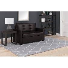 Mainstays Loveseat Sleeper Sofa Twin Chocolate Faux Leather Walmart Com Loveseat Sleeper Loveseat Sleeper Sofa Sleeper Sofa