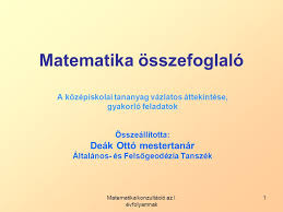 Matematika Osszefoglalo Ppt Letolteni