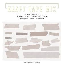 Kraft Paper Masking Tape Mix 일기 테이프 스티커