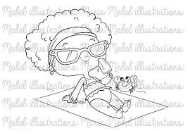 Up to 12,854 coloring pages for free download. Summer Girl 2 Digital Stamp For Scrapbooking Cardmaking Etsy Digital Stamps Coloring Pages Summer Girls