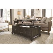 Adds transitional style while providing a handy surface for serving snacks or holding your laptop for easy viewing. Magnussen T2590 Calistoga Lift Top Storage Cocktail Table W Casters T2590 50
