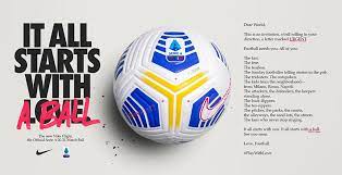 The serie a ball 2020/21 is white with the upper graphic appearing in blue and yellow with hints of red. Nike Flight Serie A 20 21 Ball Released Footy Headlines