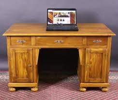 Kleiner vintage schreibtisch aus weichholz. Antiker Jugendstil Schreibtisch Weichholz Kohler Antik De