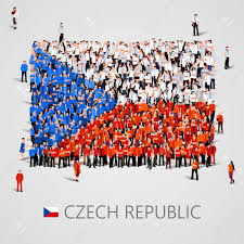Tschechien fahne república checa bandera 4 x 5 cm (1,5 x 2 inch) flagge der republik tschechien entfernbare tattoos von yourtattoo.eu. Grosse Gruppe Von Menschen In Form Der Tschechischen Flagge Tschechien Lizenzfrei Nutzbare Vektorgrafiken Clip Arts Illustrationen Image 74641138