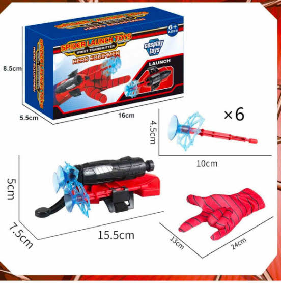 Spider Web Shooters Toy for Kids – Hero Launcher Wrist Toy Set | Fun & Educational | Sticky Wall Soft Bomb for Cosplay & Interactive Play | Birthday Gift (Multi) - kiddostoy