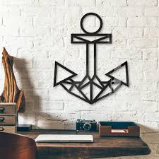Acryldeko Origami Anker Wall Art De Origami Maritime Deko Dekoration