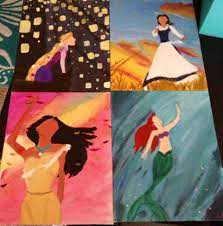 Pin By Chantelle Romero On Art Disney Canvas Disney Paintings Disney Princess Paintings Now, you must be wondering why the only acrylic…?acrylic is basically a water based paint which is usually preferred. pinterest