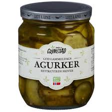 A sweet, vinegary pickled chutney popular in britain. Agurker Gammeldags 585g Grimstad Meny No