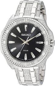 Check spelling or type a new query. Amazon Com Seiko Men S Crystal Solar Stainless Steel Japanese Quartz Watch With Stainless Steel Strap Silver 21 Model Sne457 Clothing Shoes Jewelry