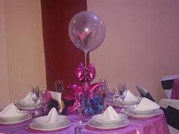 Los centros de mesa de globos son economicos,impactantes y reciclables. Decoracion De Centros De Mesa De Quince Anos