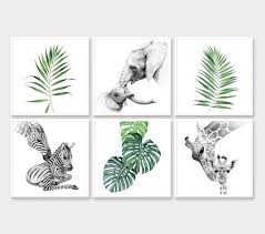 Black And White Animal Prints For Nursery Jungle Nursery Decor Black White Nursery Animal Prints Green Nursery Art Monochrome Neutra Jungle Nursery Decor Nursery Animal Prints Nursery Decor Black
