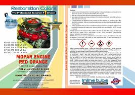 Details About 1960 1969 Mopar Dodge High Temp Engine Enamel Red Orange Spray Paint 2 Can