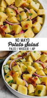 No Mayo Potato Salad Paleo Whole30 Aip Unbound Wellness Recipe Potatoe Salad Recipe Paleo Recipes Potato Salad